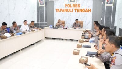 Polres Tapteng Gelar Latpraops Jelang Operasi Patuh Toba 2025