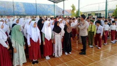 Polres Tapteng Gelorakan Anti-Perundungan di MPLS SMP Al-Muslimin Pandan