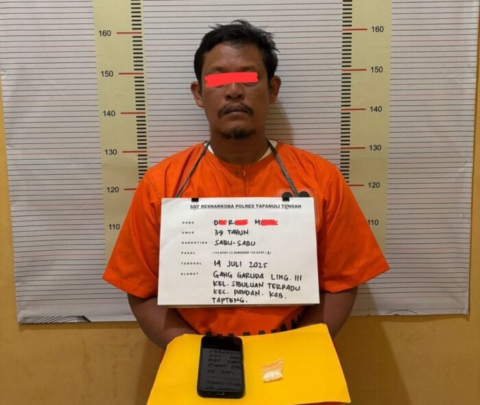 Sat Narkoba Polres Tapteng Bekuk Pengedar Sabu di Sibuluan Kota Pandan