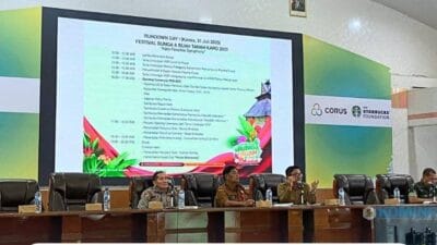 Asisten Perekonomian dan Pembangunan Sekda Karo Pimpin Rapat Final Persiapan Festival Bunga dan Buah Tahun 2025