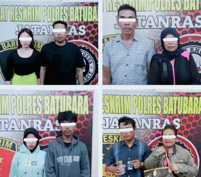 Satreskrim Polres Batu Bara Tangkap 4 Pasangan Bukan Suami Istri Saat Pesta Sabu-sabu di Kamar Hotel
