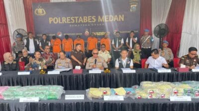 Polrestabes Medan Musnahkan Sabu Seberat 20 Kg dan 59.750 Butir Pil Ekstasi