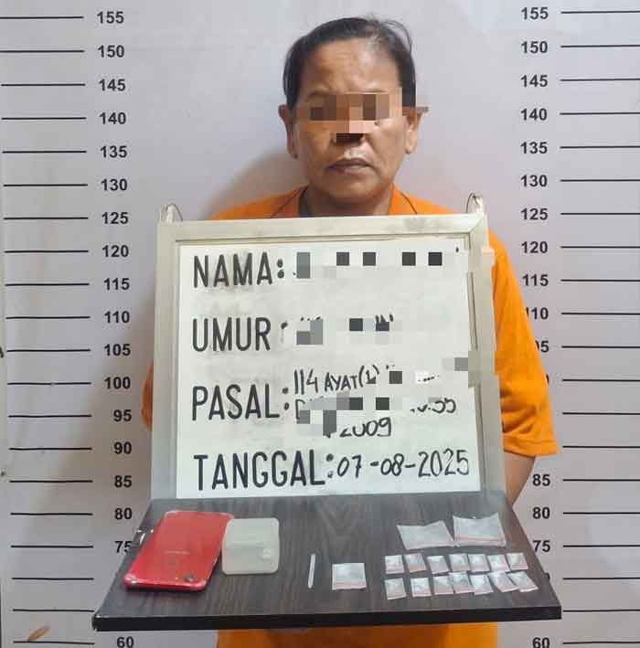 Edarkan Sabu, Wanita Paruh Baya Diamankan Satres Narkoba Polres Labuhanbatu