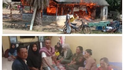 Rumah Warga Ludes Dilalap si Jago Merah di Desa Parimburan Labusel