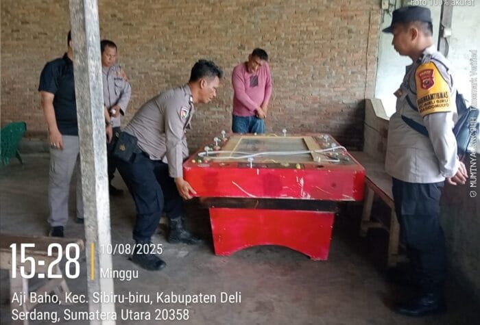 Personel Polsek Biru-biru Kembali Lakukan Monitoring di Lapak Judi Sabung Ayam dan Tembak Ikan