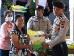 Polres Tapteng Gelar Gerakan Pangan Murah, Ratusan Karung Beras Ludes Terjual