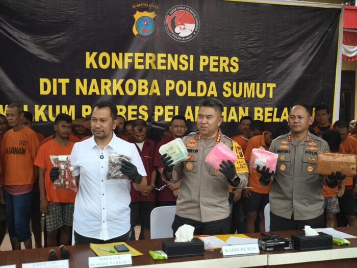 Polda Sumut dan Polres Belawan Ungkap 238 Kasus Narkoba, Sita 28 Kg Sabu dan Puluhan Ribu Ekstasi