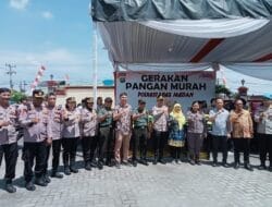 Polrestabes Medan dan Polsek Patumbak Gelar Acara Pasar Murah Nasional 