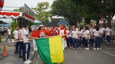 Rutan Kelas I Medan Gelar Jalan Santai Sekaligus Pemberian Bansos