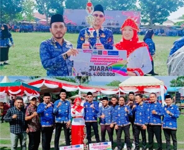Bapenda Batu Bara Juara Mini Soccer Turnamen Bahagia Cup I 2025 dan Raih Trofi Bergengsi