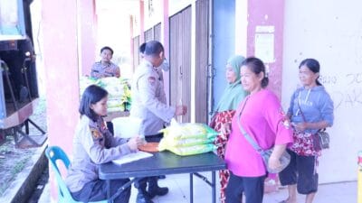 Polri dan Bulog Sukses Gelar Gerakan Pangan Murah di Tapteng, 10 Ton Beras Habis Terjual