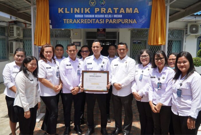 Klinik Pratama Rutan Kelas I Medan Terima Akreditasi Paripurna