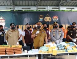 Bupati dan Wabup Bersama Kapolres Batu Bara Musnahkan Barang Bukti Narkoba