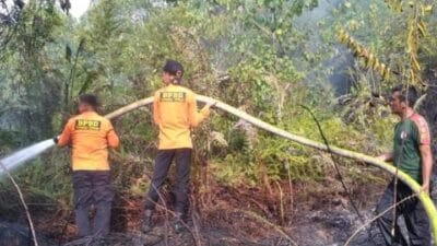 BPBD Tapteng Bersama Masyarakat Berhasil Padamkan Karhutla di Kelurahan Tapian Nauli