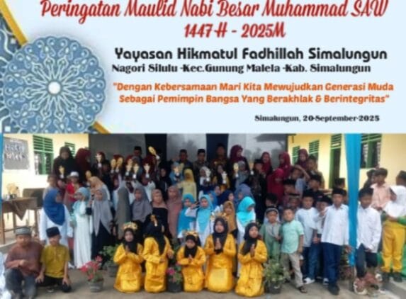 Peringati Maulid, Yayasan Hikmatul Fadhillah Simalungun Bangun Akhlak dan Keberkahan Generasi Dini