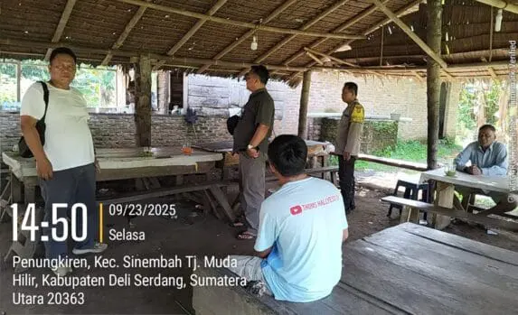 Giat Personel Polsek Biru-Biru Dalam Rangka Peninjauan Lokasi Diduga Tempat Perjudian Dadu Putar