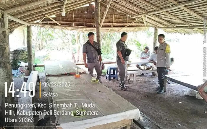 Giat Personel Polsek Biru-Biru Dalam Rangka Peninjauan Lokasi Diduga Tempat Perjudian Dadu Putar