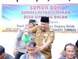 Sumur Bor Simpado Diresmikan Bupati Baharuddin Siagian