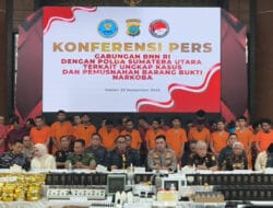 Sinergi BNN RI dan Polda Sumut Ungkap 1,7 Ton Narkotika