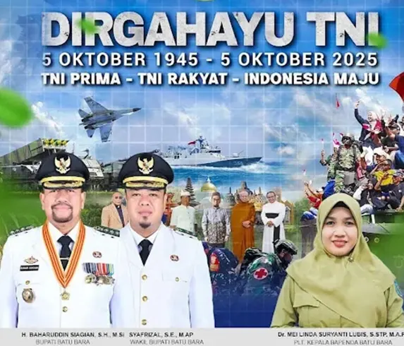 Bapenda Batu Bara Ucapkan Dirgahayu Ke-80 TNI