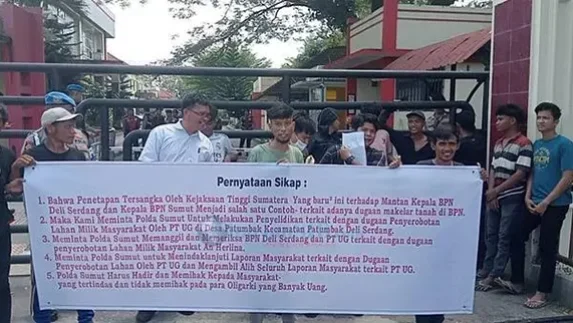 Massa P3H Demo Polda Sumut