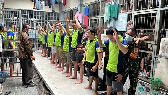 Polres Palas dan Rutan Kelas IIB Sibuhuan Gelar Razia Gabungan