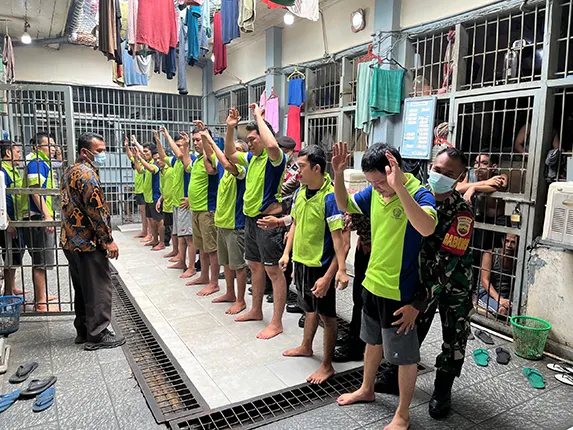 Polres Palas dan Rutan Kelas IIB Sibuhuan Gelar Razia Gabungan