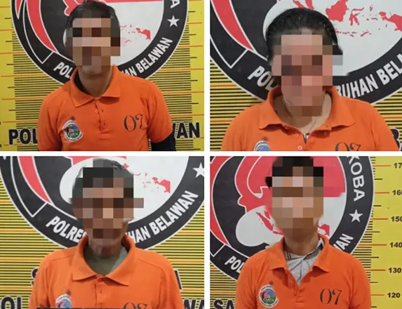 Polres Pelabuhan Belawan Amankan 5 Pengguna Narkoba Saat Penyisiran Lokasi Rawan Tawuran