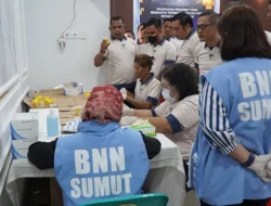 Komitmen Perangi Narkoba, Pegawai dan Warga Binaan Rutan Kelas I Medan Tes Urine