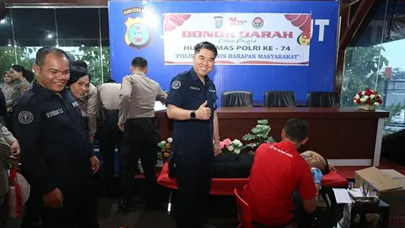Sambut HUT Ke-74, Humas Polda Sumut Gelar Donor Darah Serentak Wujud Kepedulian untuk Sesama
