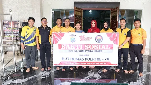 Sambut HUT Ke-74 Humas Polri, Bidhumas Polda Sumut Tebar Kepedulian Lewat Bakti Religi