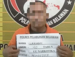 Sat Narkoba Polres Pelabuhan Belawan Tangkap Pengedar Sabu di Pasar 4 Marelan