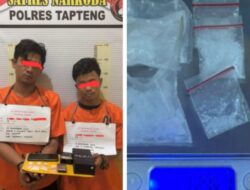 Dua Pengedar Narkoba Ditangkap di Tapteng dan Sibolga, Sabu Bruto 12,61 Gram Disita