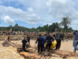 Brimob Polda Sumut Intensif Lakukan Tanggap Bencana di Tabagsel