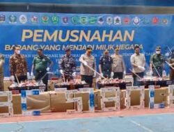 Bea Cukai Sibolga Musnahkan Rokok Ilegal Senilai Rp1.88 Miliar