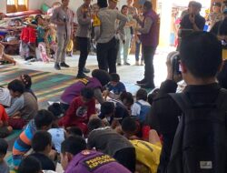 Polri Hadirkan Keceriaan Anak-anak Korban Bencana Lewat Trauma Healing di Taput