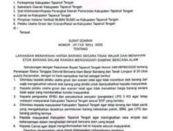 Bupati Tapteng Terbitkan Surat Edaran Larangan Naikkan Harga dan Stok Barang Secara Tak Wajar