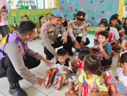 Tim Trauma Healing Polres Sibolga Kunjungi Posko Pengungsian TK Negeri Pembina