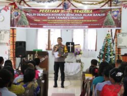 Rayakan Natal di Tengah Bencana, Polri Hadir Menguatkan Warga Adiankoting