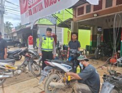 Pulihkan Aktivitas Warga Pascabencana, Kapolres Tapteng Gelar Servis Motor Gratis