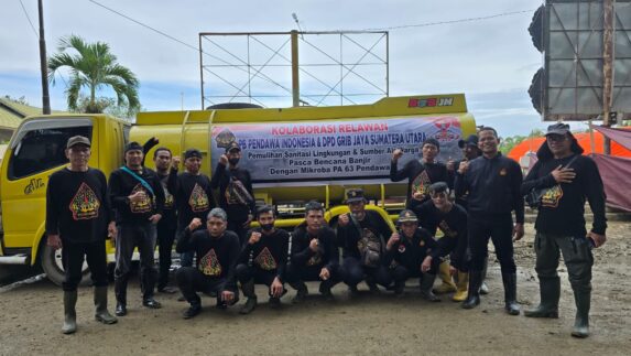 DPAC Pendawa Patumbak Ikuti Sterilisasi Pemulihan Sanitasi Lingkungan di Area Aceh Tamiang