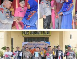 Kapolres Labusel Serahkan Kunci Rumah Bedah di Silangkitang