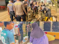 Dari Pembersihan Parit Hingga Air Bersih, Brimob Bantu Warga Tapteng Bangkit