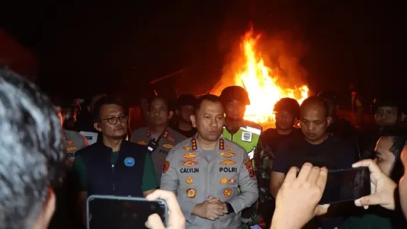 Jermal XV Digempur Aparat Gabungan, Kapolrestabes Medan Pimpin Langsung Operasi