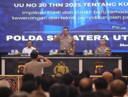 Kapolda Sumut Tekankan Transformasi Paradigma Penegakan Hukum Melalui Sosialisasi KUHP dan KUHAP Baru