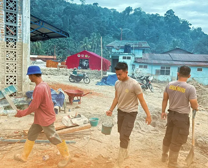Pemulihan Pascabencana Batang Toru Terus Dilanjutkan Brimob Polda Sumut