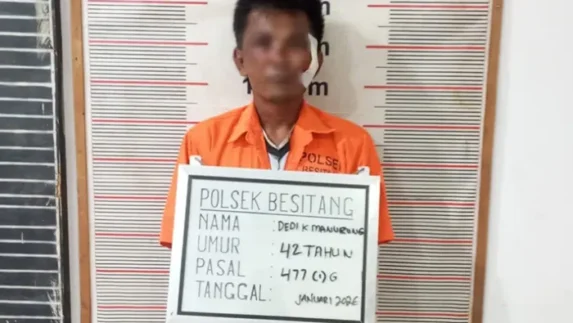 Polsek Besitang Amankan Pelaku Pencurian Sepeda Motor di Desa Halaban