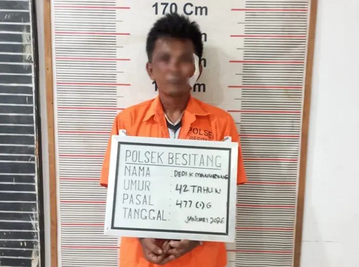 Polsek Besitang Amankan Pelaku Pencurian Sepeda Motor di Desa Halaban