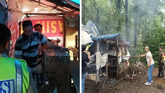 Polsek Pancur Batu Gerebek Lokasi Diduga Sarang Narkoba dan Perjudian di Sibolangit