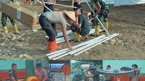 Sinergi TNI dan Polri di Batang Toru, Brimob Polda Sumut Fokuskan Pemulihan Warga Terdampak Bencana